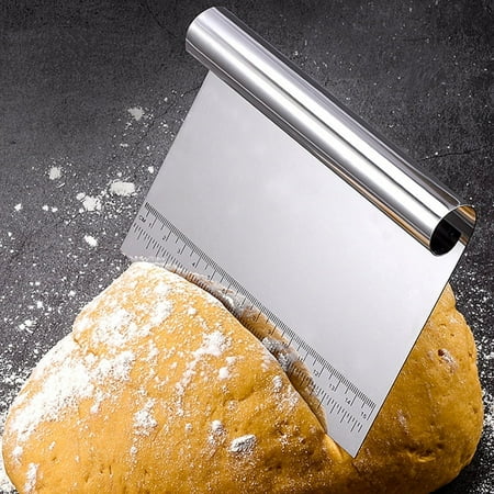 

Kitchen Stainless Steel Dough Cutter with Scale Cream Scraper Kitchen Gadget