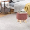 thumbnail image 2 of Joveco Small Foot Stool Ottoman,Fabric Footrest with Wood Legs,Soft Step Stool,Under Desk Stool Home Living Room Bedroom Cloakroom, 2 of 7