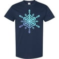 thumbnail image 3 of Inktastic Christmas Blue Ice Snowflake T-Shirt, 3 of 5