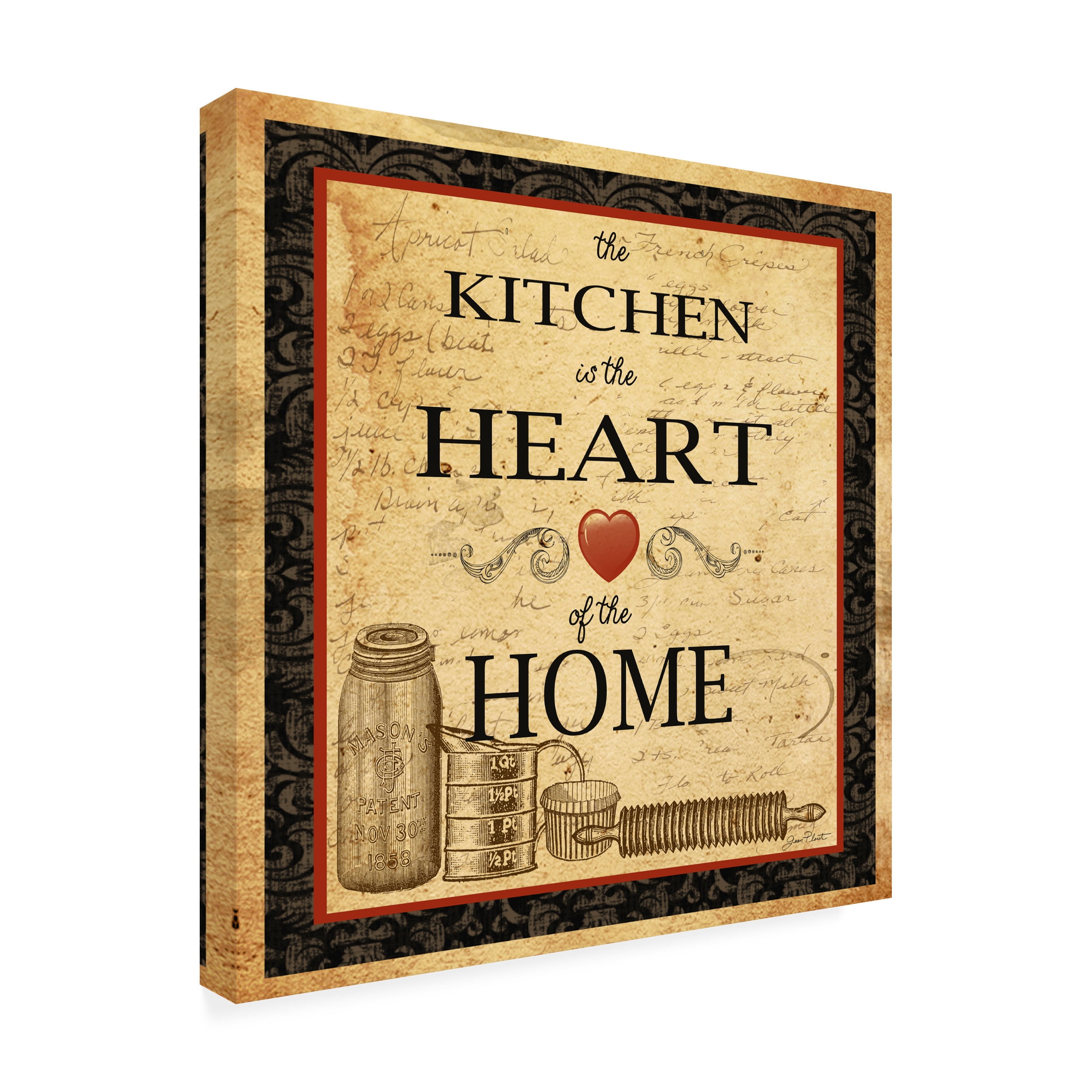 Trademark Fine Art 'Kitchen Heart Vignette' Canvas Art by Jean Plout