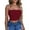 Wine, variant on Women Solid Color Strapless Bandeau Camisole Sleeveless Backless Crop Vest Top Womens Tank Tops Black,S