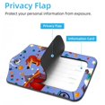 thumbnail image 3 of Square 2Pack PU Leather Purple Animal Circus Cruise Luggage Tag with Privacy Cover and Stainless Steel Ring - Suitable for Travel Handbags Backpacks Luggage Tags, 3 of 6