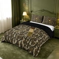 thumbnail image 2 of meiyoeat Rustic Hunting Camo Duvet Cover Queen For Boys,Green Initial Letter A Queen Bedding For Men,Black Reversible,3 Pieces(No Comforter), 2 of 6