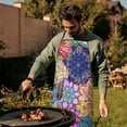 thumbnail image 4 of Mandala Pioneer Flower Collage Apron-Garden Aprons for Women with Pockets-Cotton Linen Waterproof Kitchen Cooking Gardening Aprons Adjustable for Kitchen,Cooking,BBQ and Salon 33x27 Inch, 4 of 5