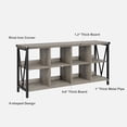 thumbnail image 6 of WALYWIK 8 Cube Storage Organizer Bookshelf, 3 Tier Metal Horizontal Bookcase, 62 Inch Console Bookshelfs, Industrial Storage Bookcase for Entryway, Long Low Book Shelf for Living Room-Grey, 6 of 6