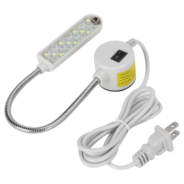 AUNMAS Lámpara de Cuello de Cisne, luz de Trabajo de 20 LED con Base magnética Lámpara de Cuello de Cisne para máquina de Coser EE. UU. AC110-250V Ecomeon no