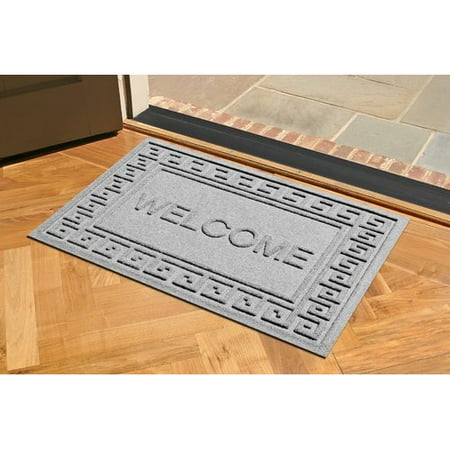Key Door Mat - Bungalow Flooring Aqua Shield Greek Key Welcome Doormat