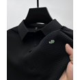 thumbnail image 1 of Camiseta de manga corta para hombre, POLO de alta calidad, transpirable, informal, de negocios, absorbe el sudor, novedad de verano, M-4XL, 1 of 4