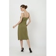 thumbnail image 5 of Miss Lavish London Women Midi Cami Dress Maxi Fit-and-Flare Shift Boho Style Summer Dresses, 119-Olive Green - X-Small, 5 of 7