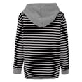 thumbnail image 4 of Ruyang Hoodies for Women Striped Color Block Tops Pullover Hooded Sweatshirt Drawstring with Pocket Women's Fashion Hoodies, 4 of 6