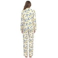 thumbnail image 3 of White Mark Long Sleeve Lemon Pajama Set, 2-Piece, Small-XL (Women's), 3 of 6