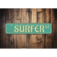 thumbnail image 2 of Surfer Street Aluminum Metal Decor Sign - 4x18 inches, 2 of 4