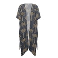thumbnail image 2 of SCRAWLGOD Palm Tree Print Womens Swimsuit Cover Up Loose Casual Beach Cover Up Flowy Breathable Swimsuit Coverup for Summer Beach, 2 of 6
