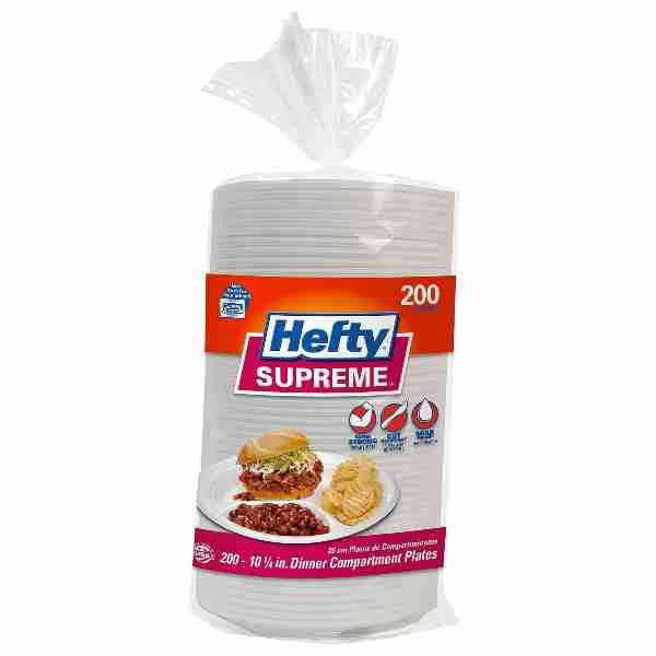 Hefty Supreme 3Section 10 1/4" Foam Plate (200 ct.)