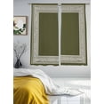 thumbnail image 4 of Sheer Curtains 72 Inches Long, Olive Green Greek Key Light Filtering Window Curtains for Living Room, Geometric Greece Ancient Farmhouse Geo Rod Pocket Voile Sheer Curtain Drapes, 52"Wx72"L, 2 Panels, 4 of 8