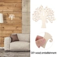 thumbnail image 5 of 10 piezas de adornos de árbol de madera en blanco para adornos de manualidades de bricolaje (color madera), 5 of 5