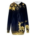 thumbnail image 4 of Telankuip Christmas Hoodies Sweatshirts for Women Mid Length X-Mas 3D Print Long Sleeve Casual Pullovers Loose Comfy Trendy Soft Hoodies Dress Dark Blue M, 4 of 4