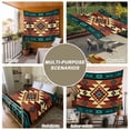 thumbnail image 6 of Turquoise Red Tapestry for Bedroom Wall Hanging Tapestry, Southwest American Native Abstract Pattern Ceiling Backdrop Tapestries Poster Blanket Wall Decor for Teens Room Living Room Dorm 55" x 73", 6 of 8