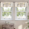thumbnail image 2 of LALILO Kitchen Curtain Valance Collection Various Objects Rod Pocket Window Curtain 52"x 18" Set of 2, 2 of 7