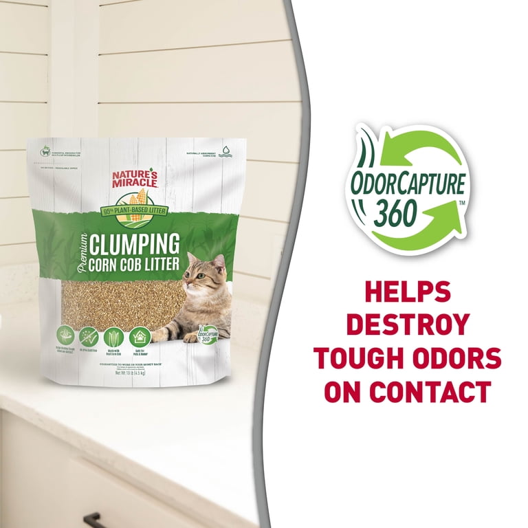 Nature's Miracle Premium Clumping Corn Cob Litter, 18 lbs photo 6