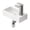 Silver-Right, variant on Wall-Mounted Ceramic Bathroom Sink,Small Cloakroom Basin Sink for Small Bathroom, Powder Room,14.57" x 7.09" x 3.54",Right