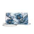 thumbnail image 7 of TSOVTHRID Blue Floral Marble Texture Clutch Purses for Women Formal Leather Evening Bag Handbags with Chain Elegant Crossbody Bag for Wedding Cocktail Prom Party, 7 of 7