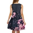 thumbnail image 5 of Rciityk Dresses for Women Summer Sleeveless Mini Dresses Beach Vacation Sundress Casual Loose Floral Printed Tank Dress with Pockets, 5 of 6