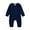 A-Navy455, variant on Newborn Boy Jumpsuits Long Sleeve Ribbed Button Romper Baby Solid Lightweight Outwear Bodysuit Clothes Blue,Size 6-12 M