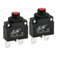 thumbnail image 1 of Interruptores automáticos térmicos Uxcell 18A 125/250V CA 32V CC Protectores de sobrecarga Interruptor 2 Pcs, 1 of 4