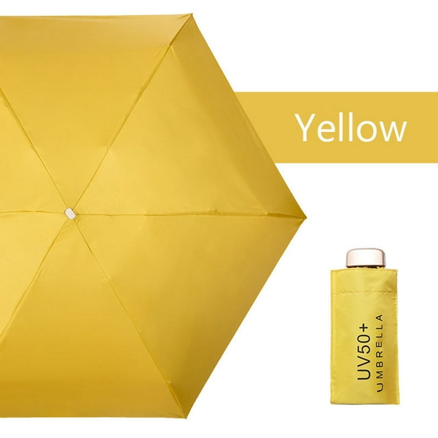 Flat Lightweight Umbrella Folding Sun Umbrella Mini Umbrella Lightweight Compact Design Portable Travel-friendly High-Grade Anodized Aluminum Alloy 5-Folding Aluminum Center Pole