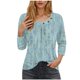 thumbnail image 1 of Blusas para las Mujeres Casual, 3/4 Manga Floral Estampado Camiseta de Moda Top Hecho de Poliéster Transpirable Suave para el Uso Diario de Primavera Otoño, Tops de Blusa para las Mujeres, 1 of 5