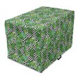 thumbnail image 1 of Tree Dog Crate Cover, Macro Palm Leaves on Minimalist Striped Geometric Botany Print, Easy to Use Pet Kennel Cover for Medium Large Dogs, 35" x 23" x 27", Hunter Green Black White, by Ambesonne, 1 of 6