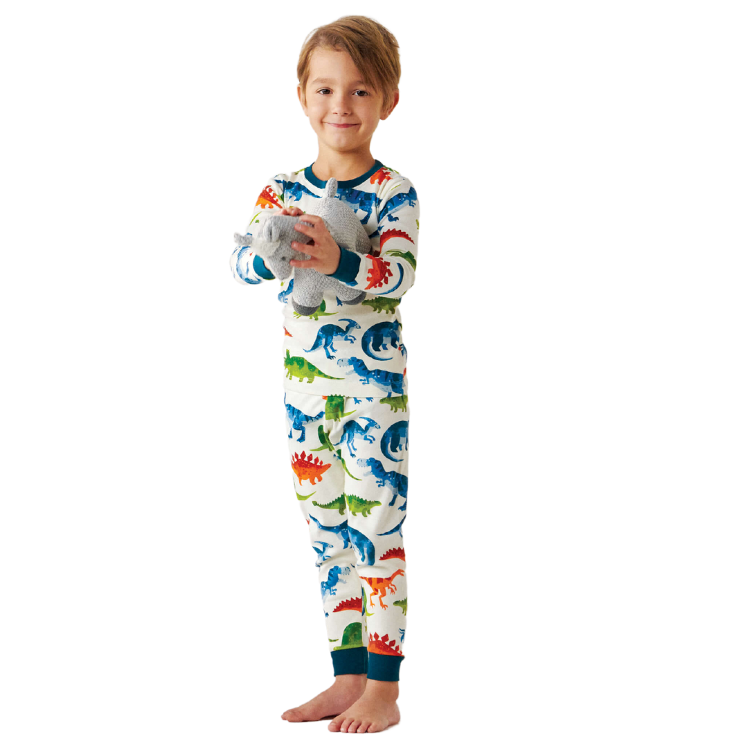 Dino Park Organic Cotton Pajama Set Size 2 Years