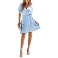 thumbnail image 4 of Lucakuins - Vestidos con forro en A para mujer, manga corta, cuello en V, corte casual, fiesta, primavera, verano, vestido Lucakuins moda, 4 of 9
