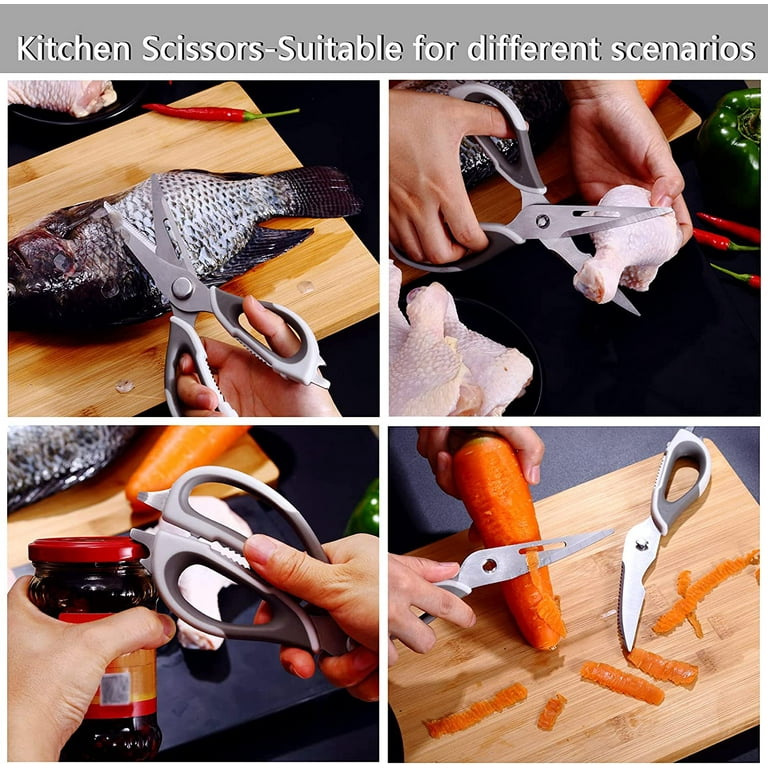 Stainless Steel Kitchen Scissors, Multi-Purpose Forged Kitchen