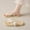 #156-Beige, variant on Wowcloth Women's Fashion Casual Clam Shell Flip Flops – Versatile Slip-On Design with Comfortable Flat Sole for Spring Summer Beach Slides