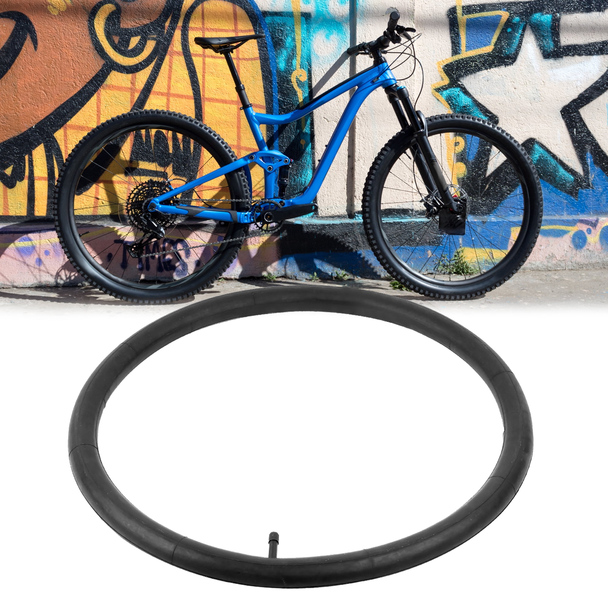 Unique Bargains Replaceable Schrader Valve Rubber Bike Inner Tire Tube