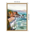thumbnail image 5 of Kate and Laurel Pho Beach Framed Canvas Wall Art  by Nikita Jariwala 18 x 24 Sylvie Natural, Coastal, Abstract, Beach, Nature Art for Wall Decor, Living Room Bedroom, 5 of 8