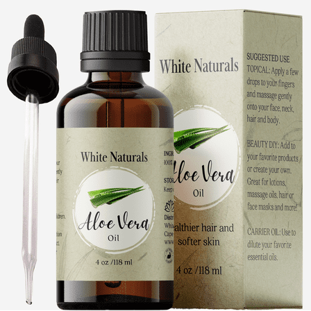 Organic Aloe Vera Oil, Therapeutic Premium Oil, Moisturizing Cold Pressed 100% Pure Natural Aloe Barbadensis Care for Skin, Body, Hair Growth, Face Moisturizer, Baby Oils, Used for Massage, Bath 4oz