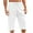 White, variant on ohmzyzo Men's Long Shorts Knee Length 3/4 Baggy Pants Summer Drawstring Sport Golf Lounge Capri Pant with Pockets