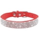 thumbnail image 2 of 2 piezas collar para perros rojo talla XS con pedrería, hecho de cuero sintético suave, 2 of 5