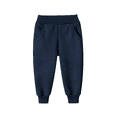 thumbnail image 4 of 27 niños pantalones largos deportivos niños flocados pantalones casuales Color puro algodón tela mixta cintura media estilo coreano, 4 of 5