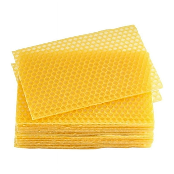 Beeswax Sheets 30Pcs Beeswax Foundation Sheets Wax Foundation for Bee Frames Natural Honeycomb Sheets Beeswax Sheets