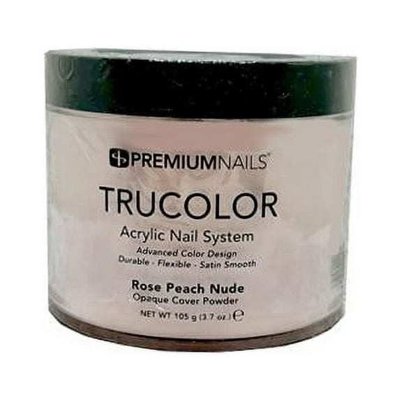 PREMIUM NAILS Trucolor Nail Color Powder 3.7 oz (105g) - ROSE PEACH NUDE
