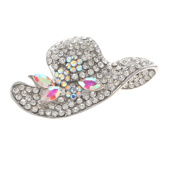 Crystal hat Brooch