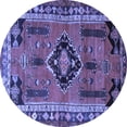 thumbnail image 1 of Ahgly Company Indoor Round Persian Blue Traditional Area Rugs, 4' Round, 1 of 4