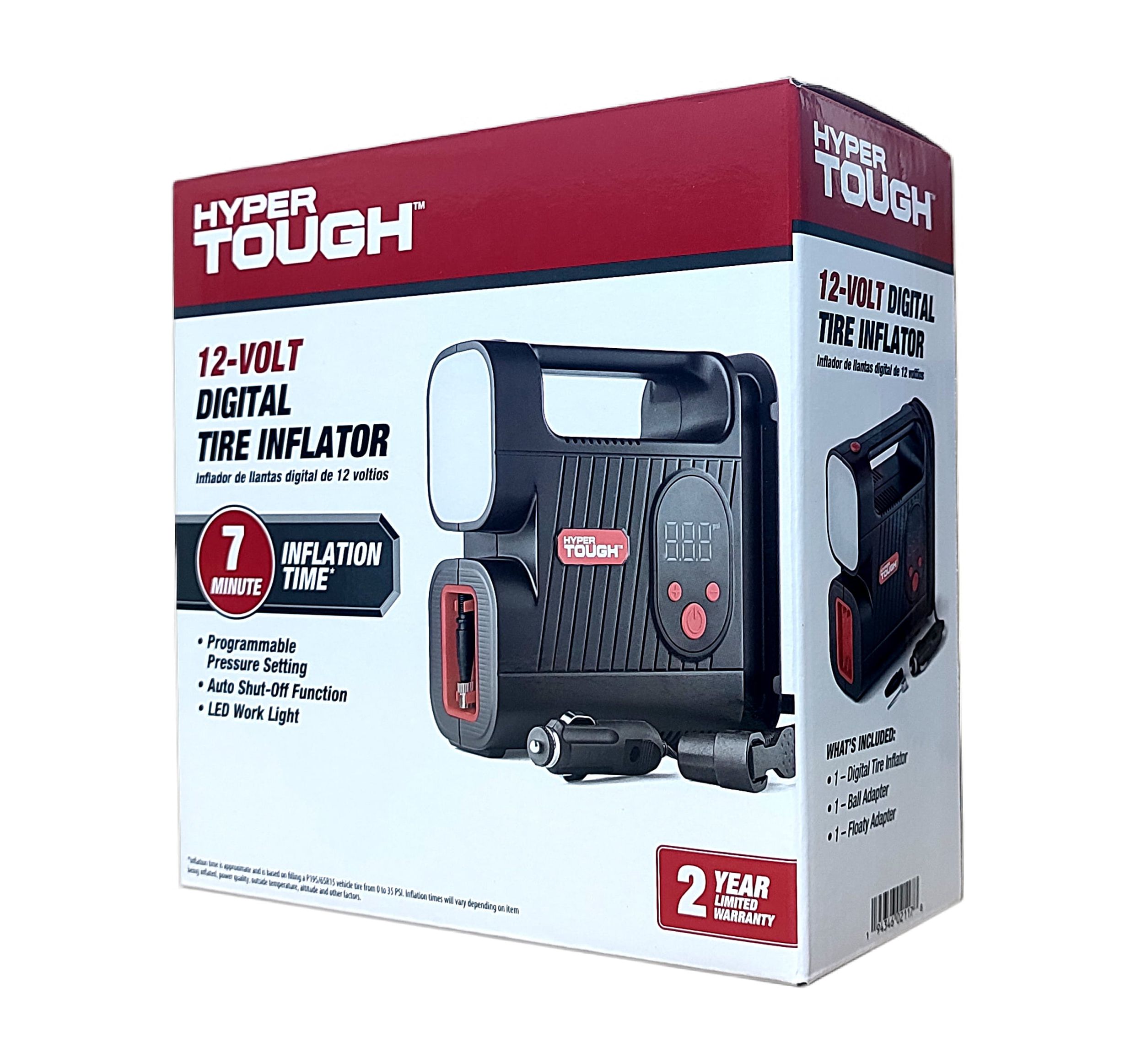 HYPER TOUGH DC 12V DIGITAL CAR TIRE INFLATOR WITH AUTO-OFF FUNCTION 100PSI