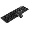 thumbnail image 1 of Juego de teclado y mouse Kit de mouse de teclado inalámbrico de 2.4Ghz con tapas de teclas redondas retro Suministros de oficina, Negro Inevent EL001628-02B, 1 of 7