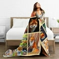 thumbnail image 6 of Fox Blanket Cute Fox Fleece Throw Blanket Super Soft Cozy Warm Fox Plush Decor Blanket Gifts for Girls Boys Kids Women 50"X60", 6 of 6