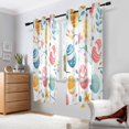 thumbnail image 2 of Yayeee Window Curtains Light Filtering 63"x42" Grommet Panel Pair Home Living Room Decor, Cute Easter Eggs, 2 of 7